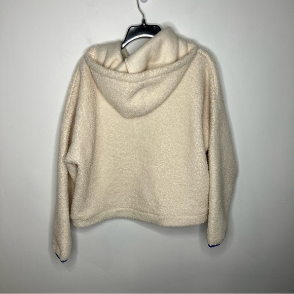 Wild Fable off white Sherpa hooded pullover quarter zip size‎ large - Picture 7 of 7